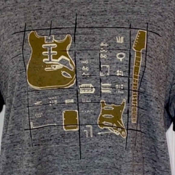 Banana Republic Men’s Guitar Themed Tee Shirt - Picture 3 of 4